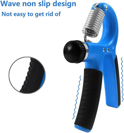 Hand Grip Strengthener, Adjustable Resistance 22-88 Lbs, Rubber Material, Build Hand Finger Wrist and Forearm Strength Easily