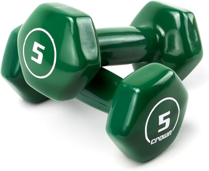 Brightbells Vinyl Hex Hand Weights, Spectrum Series I: Tropical - Colorful Coated Set of Non-slip Dumbbell Free Weight Pairs - Home & Gym Equipment