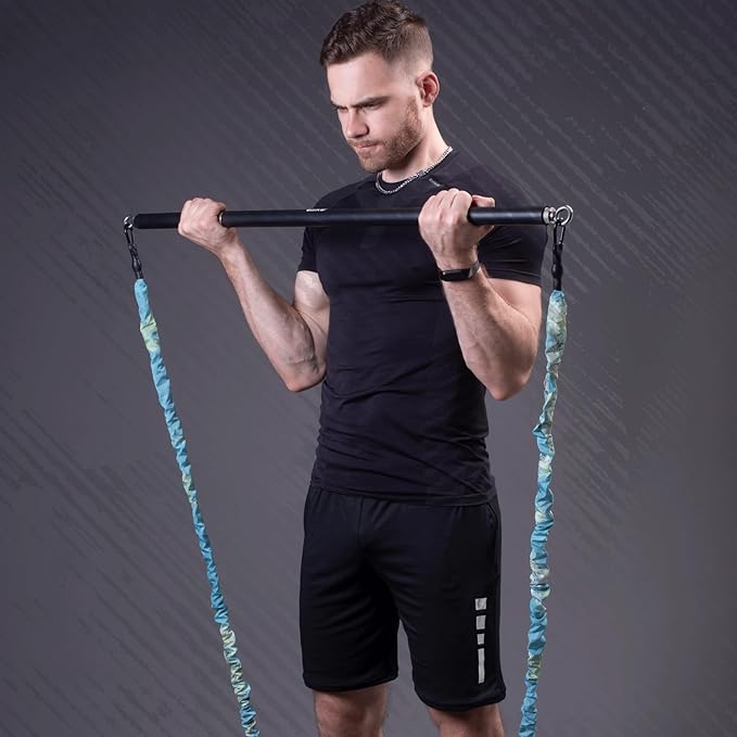 Resistance Bands Bar Accessories, Fitness Handles, Detachable Workout Bar Attachment，Only Available for GEKU FIT’s Products