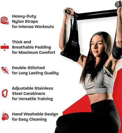 Ab Straps for Men and Women, Ab Workout Equipment for Maximum Fitness and Bodybuilding Gains, Exercise Equipment for Fat Burning and Strength Training, Lifting Straps for Six Pack Abs