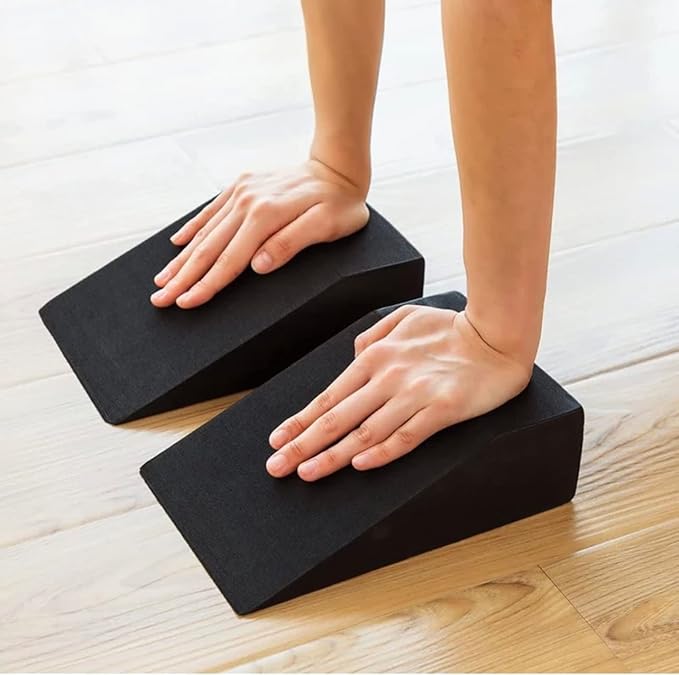 Squat Wedge Block Adjustable Non-Slip Squat Ramp Slant Board Calf Stretcher, Heavy Duty 2pcs Foam Foot Ankle Knee Stretcher Leg Extender, Incline Board Platform For Heel Elevated Squat and Calf Raise