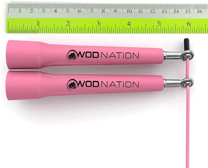 WOD Nation Adjustable Speed Jump Rope For Men, Women & Children - Blazing Fast Fitness Skipping Rope Perfect for Boxing, MMA, Endurance