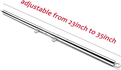 Sovyime Silver Portable Restore Spreader Bar, Exercise Guide Pilates Sports Aid Training Fitness Gear, Home Yoga Gym Kit