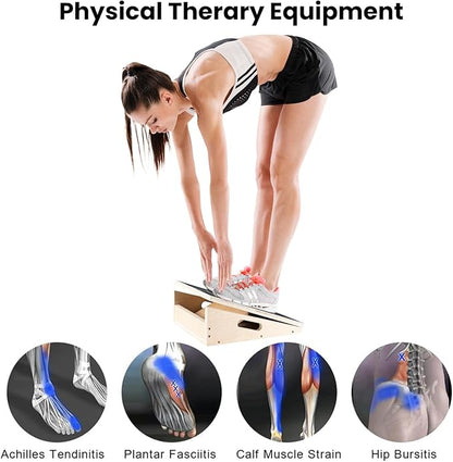 Slant Board for Calf Stretching, Calf Stretcher Slant Board for Squats, Adjustable Incline Board for Calf Ankle and Foot Stretching, Calf Stretch Wedge.