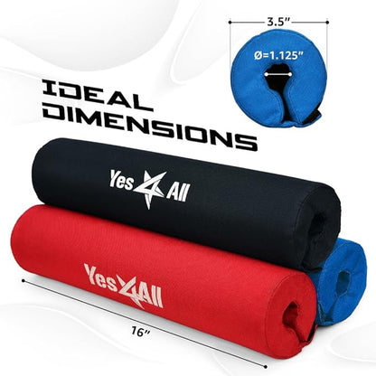 Yes4All Barbell Thick Foam Nylon Pad, Neck Shoulder Protective Pad For Lunges, Squats And Hip Thrust Fit Standard Olympic Bar