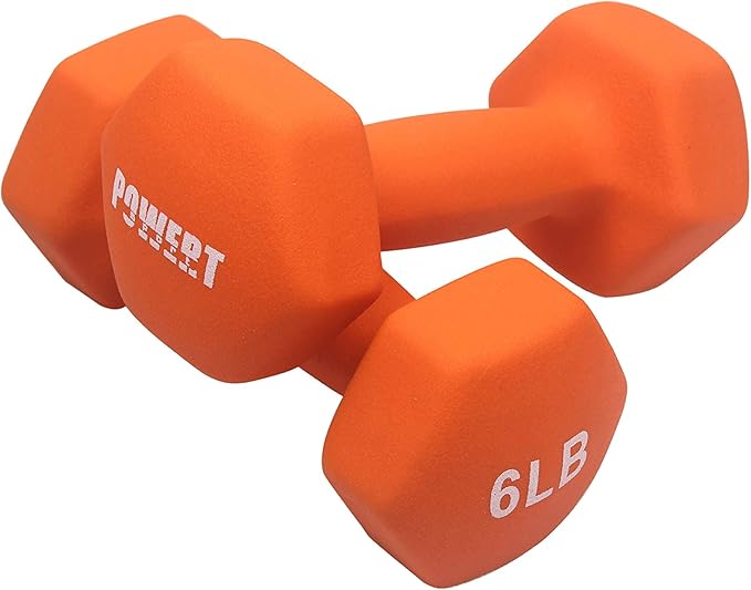 HEX Neoprene Dumbbell |Coated Colorful Hand Weights in Pair