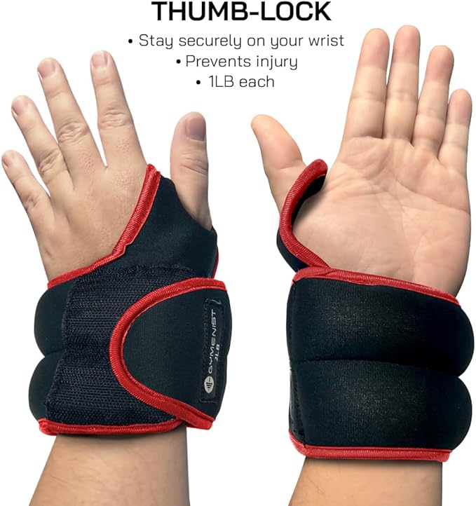 Pair of Wrist Weights With Hole for Thumb, Great for Running & All Kind of Cardio Exercises