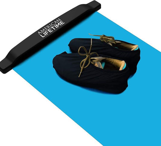 American Lifetime Slide Board - Workout Board for Fitness Training and Therapy with Shoe Booties and Carrying Bag Included