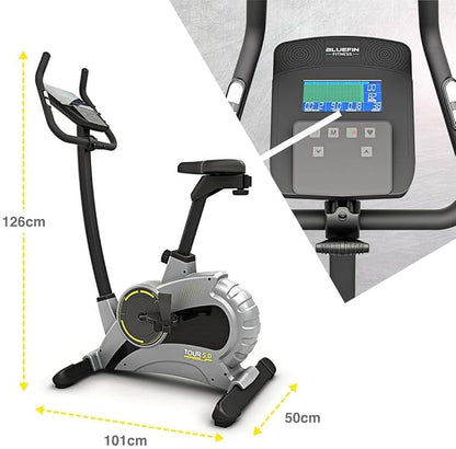 Bluefin Fitness TOUR 5.0 Exercise Bike Home Gym Equipment & Exercise Machine,Bluetooth & App, Ultimate Fat Loss, Get Fit at Home