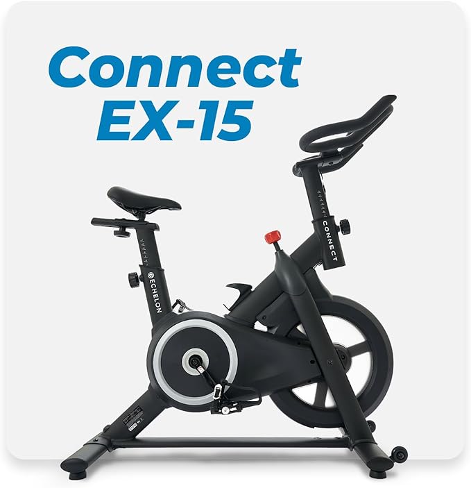 Echelon Fitness - Exercise Bike - Smart Connect Workout Bike - Magnetic Resistance Mechanism - Stationary Bikes with Speed Monitor & Adjustable Seat - Indoor Bike - Bluetooth Connectivity -136 KG