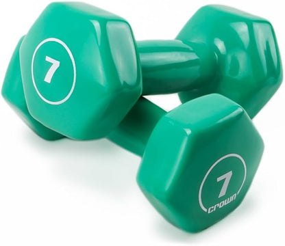 Brightbells Vinyl Hex Hand Weights, Spectrum Series I: Tropical - Colorful Coated Set of Non-slip Dumbbell Free Weight Pairs - Home & Gym Equipment