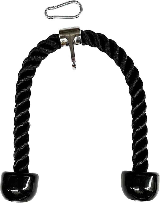 Tricep Rope Cable Attachments Cable Machine Accessories for Home Gym, 27 Inch Tricep Rope For Pulley System Attachment, LAT Pull Down Attachment, Cable Machine Attachments, Weight Fitness With Pulldown Grips