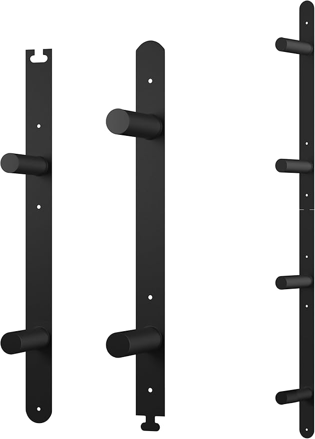 Signature Fitness Weight Plate Storage Rack, Weight Plate Holder Wall Mounted Bumper Plate Storage for Home Gym, Fit 2" Olympic Plates