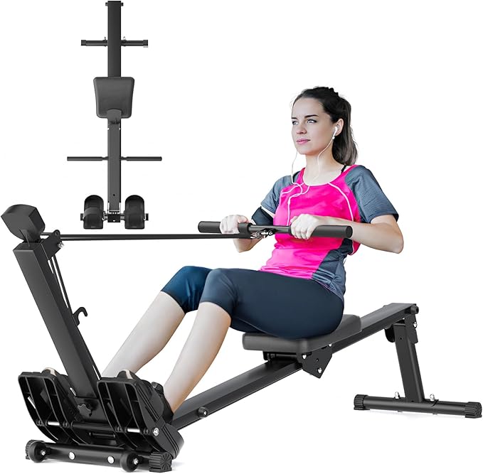 Rowing Machine for Home Use 2024 Upgraded 300LBS, Hyper-Quiet