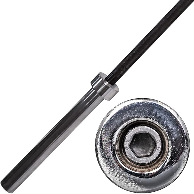 Body-Solid (OB72B Aloy Steel Olympic Bar - 6ft, 44lb Barbell Straight Bar for Weight Lifting, Strength Training, and Barra Olimpica Workouts, 600lbs Weights Plate Capacity