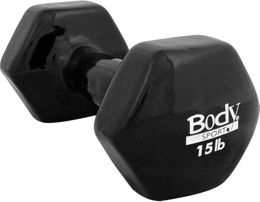 Body Sport Vinyl Coated Dumbbell Hand Weight – Exercise & Fitness Dumbbell for Home Gym Equipment Workouts – Strength Training for Men & Women