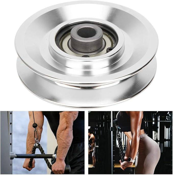 Fitness Pulley, Aluminium Alloy Pulley Strength Training Exercise Hardware Fitness Equipment Accessories for Fitness Equipment Home Gym Commercial Person Exercise Strength Training