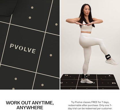 Pvolve Precision Mat - Home Workout Equipment, 4.6’ x 4’ x 2.2mm Rubber Mat for Home Gym, Cardio, Fitness, Designed To Be Used with The Pvolve Functional Fitness Method