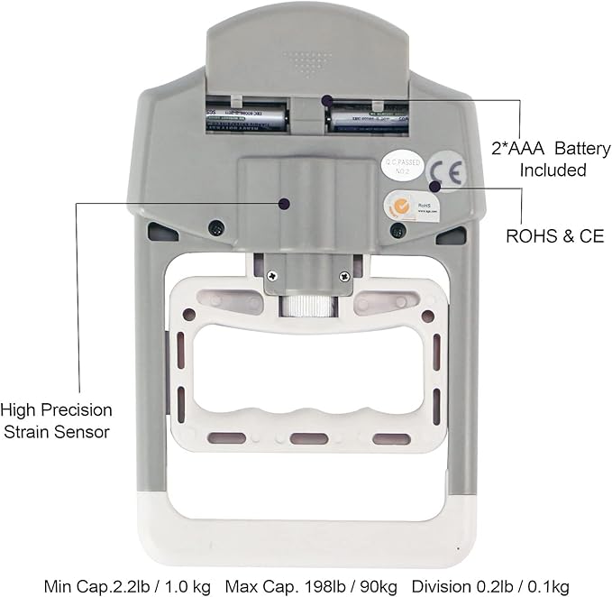 Handeful Grip Strength Tester Trainer - Dynamometer Handgrip Measurer Meter, Handheld Strengthener Exerciser for Sports, School, and Home Use (198Lbs / 90Kgs)