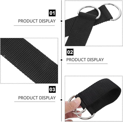 1pc Pulley Straps Gym Pulley Fitness Accessories Exercise Accessories Pulley Hanging Rope Pulley System Lanyard Pulley Hanger Fitness Supply Hanging Rope Swing Hanging Straps Black