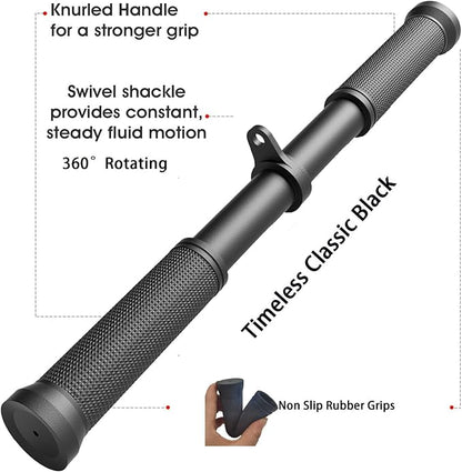 Cable Machine Attachment Straight Bar Tricep Rope Double