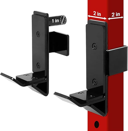 Yes4All Attachments Capacity 1000 LBS for 2x2" Tube, 1" Hole Power Cage including J-Hook, Spotter Arm, Dip Bar for Squat Rack