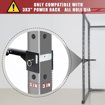 SYL Fitness Dip Bar Attachments for 2" x 2" or 3" x 3" Power Rack - Narrow & Wide Dips Double Handles (Patent Pending)