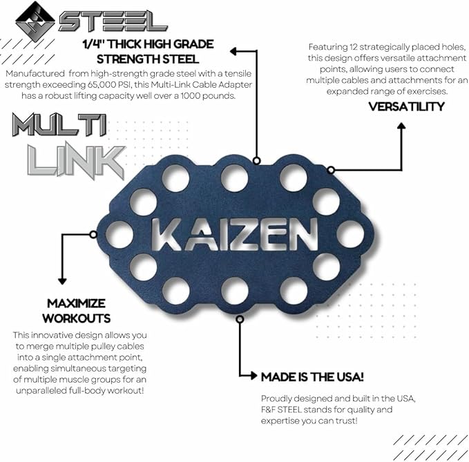 F&F STEEL Kaizen Multi-Link - Cable Machine Attachment