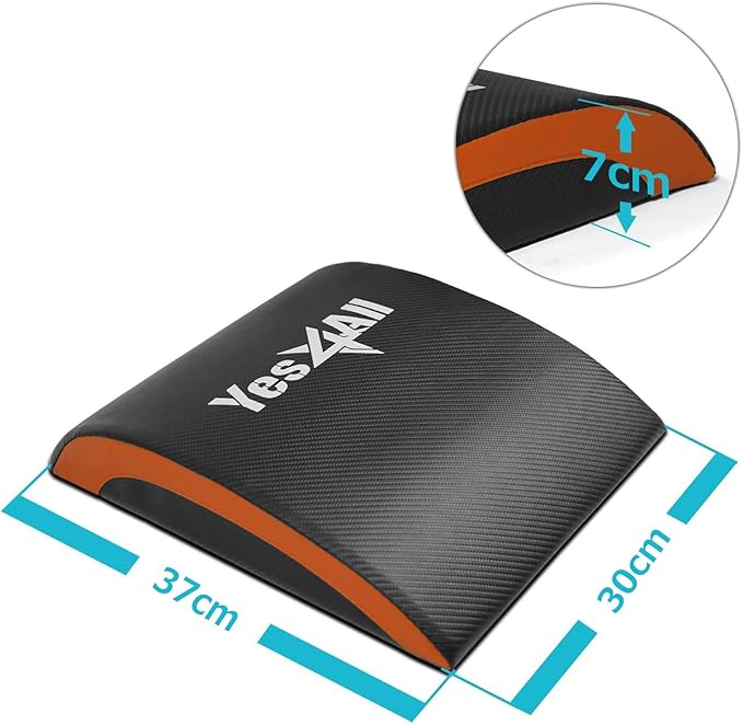 Yes4All Ab Mat Tailbone & No Tailbone, Foldable Abdominal Exercise Sit Up Support Pad for Core Training and Lower Back