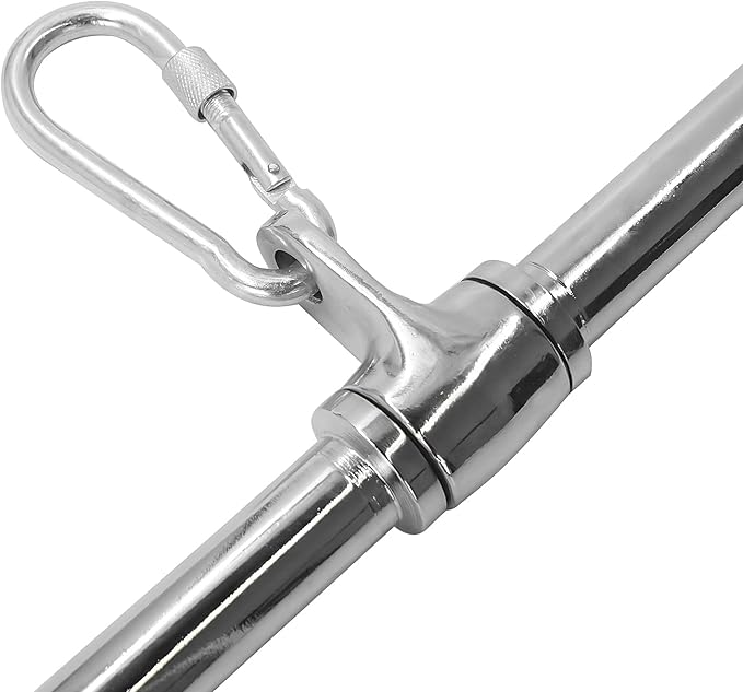 Luwint Ultra Heavy Duty Steel Cable Attachments, Cable Row Handle/Straight Bar