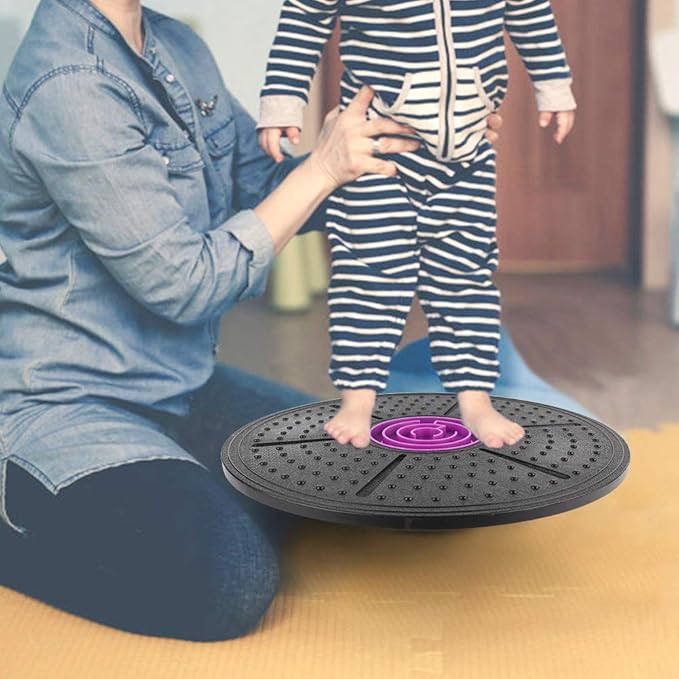 Purple Labyrinth Yoga Balance Board Balance Training Board Yoga Wobble Board Yoga Stability Board Balance Board for Core Strength