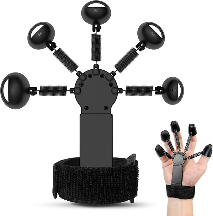 Finger Grip Strength Trainer - Hand Extension Workout Finger Exerciser, Low Resistance, Hand Strengthener Exerciser for Hand Rehabilitation & Relaxation Relieve Stress