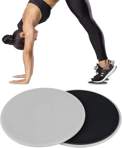 Fitness Disc Slides, 2pcs Gliding Discs Slider Fitness Disc Exercise Sliding Plate Sliding Discs Fitness Core Slider Workout for Gym, Home, Yoga, Pilates