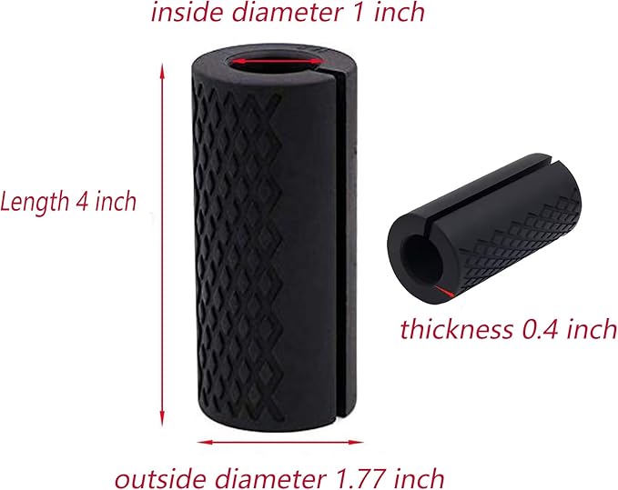 Barbell Grips - Thick Dumbbell Grips Arm Blaster Adapter with High-Density Silicone Rubber, Bar Grips for Weightlifting Muscle Growth Rapidly and Hands Stress Relieve