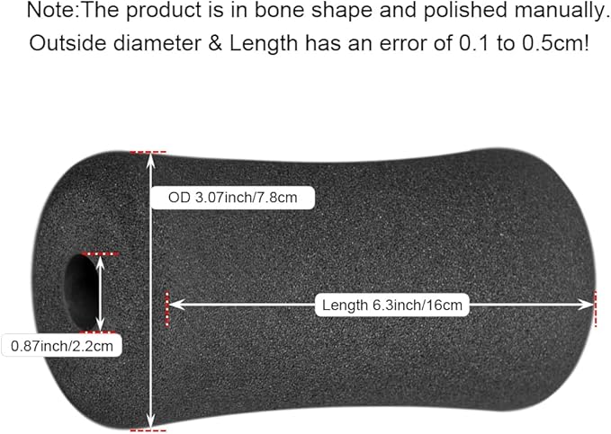 Sponge Foam Foot Pad Roller Pair, Used for Replacing Gym Exercise Equipment, Suitable for 1-inch Rod (Foam 6.3" X 3.07" Od X 0.87" Id)