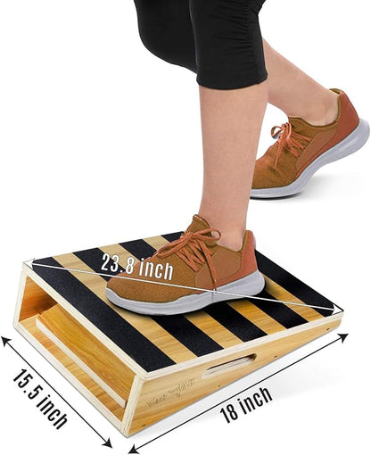 Yes4All Professional Incline Board, Slant board calf stretching, Squat Wedge and Anti-Slip Surface, Portable Side Handle