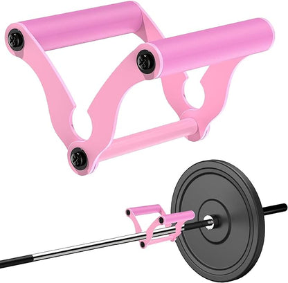 V Bar Row Landmine Handle Attachment for Barbell Bars, Solid Double D Handle, T-Bar Row Handle Attachments with Non-Slip Rubber Grip, Fits Olympic Bar Strength Training Bar