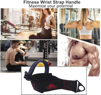 Fitness One-Hand Wrist Strap Exercise Handle Arm Wrestling Forearm Strengthener Pull-Down Multi Gym Bodybuilding Cable Attachment Tricep Handle