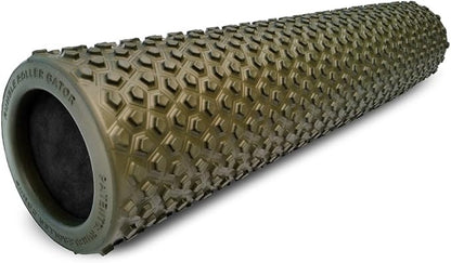 RumbleRoller Original Textured Foam Roller - Deep Tissue, Self Myofacial Release Massage Therapy Roller (RumbleRoller 22" Gator Cross Frictional Massage)