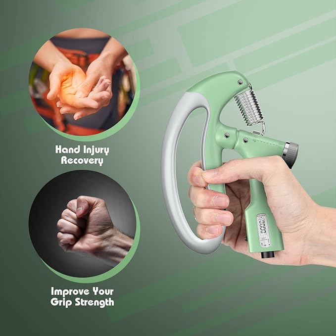 Hand Grip Strengthener, AOPANDA Hand Grip Strengthener, Strengthens Forearms. Includes Finger Strengthener, Hand Grip Strengthener Hand Weighted Rings to Help Reduce Hand Fat.