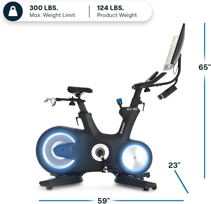 Echelon Fitness - Exercise Bike - Smart Connect Workout Bike - Magnetic Resistance Mechanism - Stationary Bikes with Speed Monitor & Adjustable Seat - Indoor Bike - Bluetooth Connectivity -136 KG