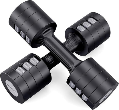 EAST MOUNT Adjustable Dumbbells Set Pair 2 4 6 8 8 10 10 Lbs 2-5 Lbs 6 in 1 Free