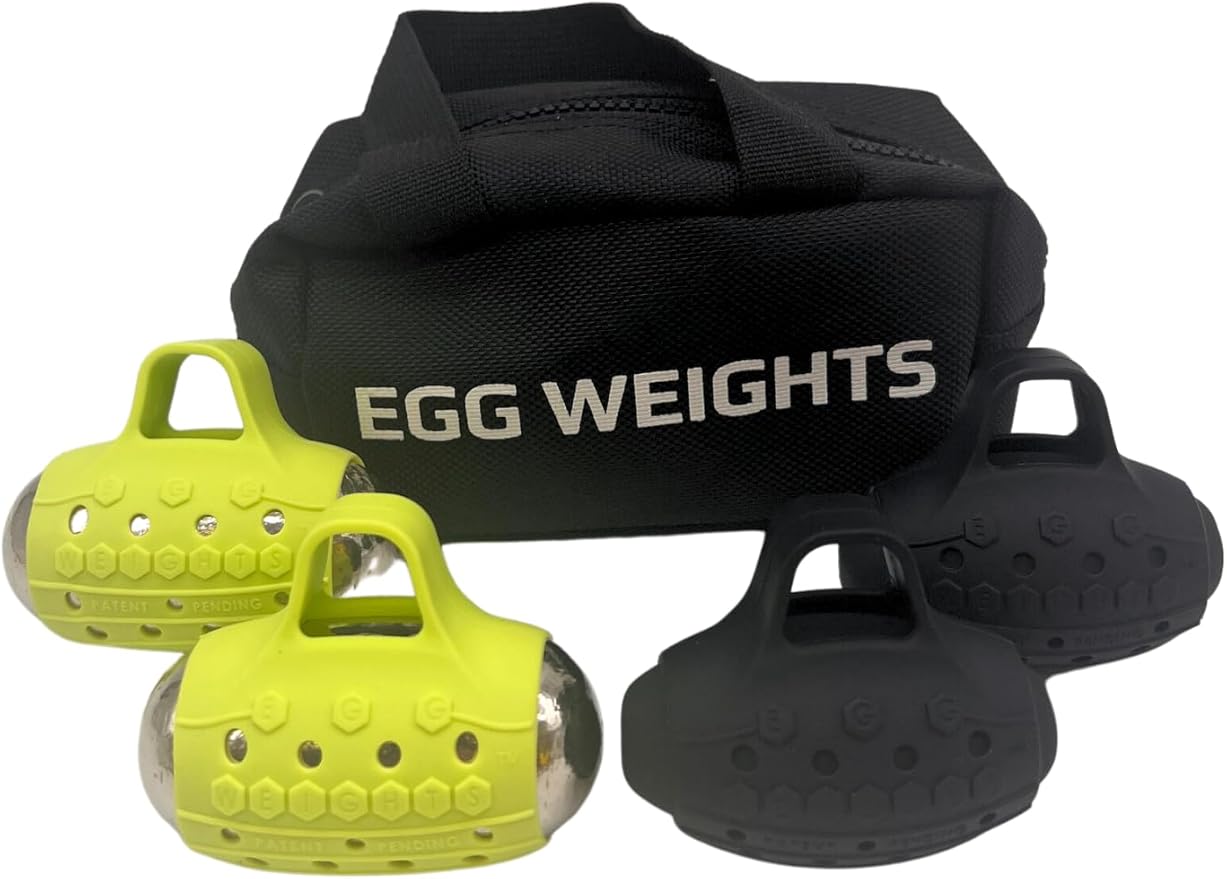 Egg Weights 6.0 lb Cardio Knockout Bundle: 2 Pairs of Hand Dumbbells (4.0 lb Knockout Set and a 2.0 lb Cardio Set) Handheld Free Weights for Kickboxing, Shadow Boxing, Yoga + Free E-Book Workout Guide