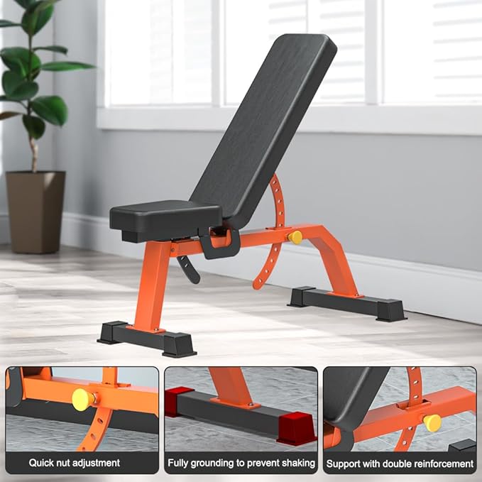 Adjustable Bench, Professional Weight Bench, Incline Flat Decline Sit Up Bench,Dumbbell Stool