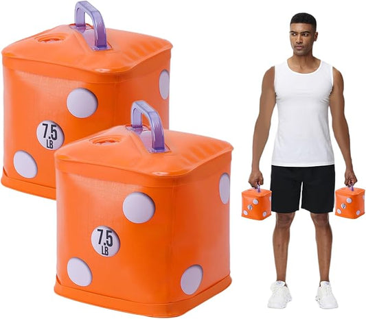 Portable Travel Dumbbells, Water Filled Dumbbells Set, Foldable & Adjustable Dumbbells 10/15/20 lbs, Portable Fitness Equipment, for Core Training, Strength Training