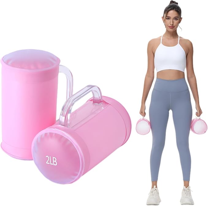 Water Dumbbells, Water Filled Training Weights Set, Water Weight Bag, Travel Weights, Adjustable Weights Dumbbells to 4~30 Lbs/Pair, for Strength Training, Fitness and Shaping