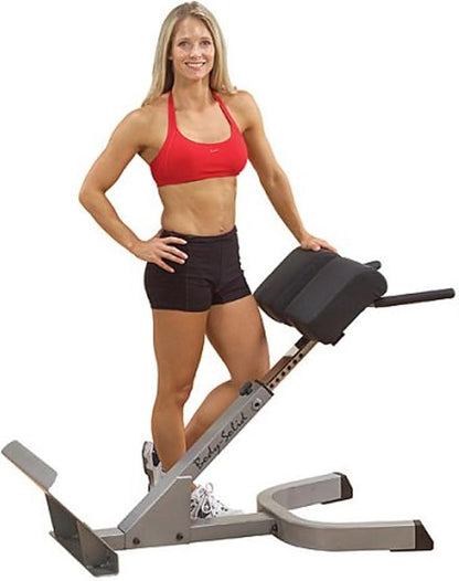 Body-Solid (GHYP345) 45 Degree Hyperextension Bench - Adjustable Back & Abdominal Exercise Machine with Thick Support Pads for Home and Commercial Gym