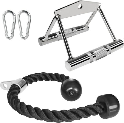 A2ZCARE Combo Tricep Press Down Cable Attachment - Cable Machine Accessories for Home Gym with Multi Option