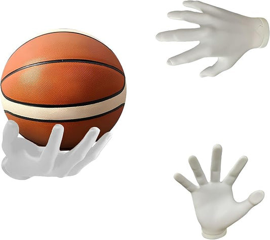 Handmade Safety Wall Mounted Basketball Display Stand Hand Shaped Ball Rack Storage with Screws wallmounted Handheld Display Stand Suitable for Basketball and Football