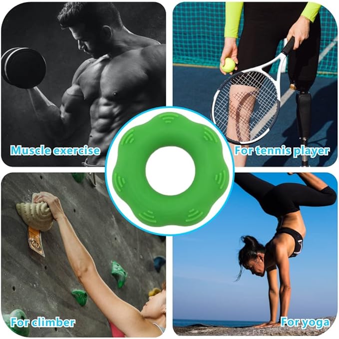 Forearm Gripper Silicone Finger Stretcher Stress Relief Forearm Finger Exerciser for Men Muscle Strength Training Sports Rock Climbing Fitness Gym